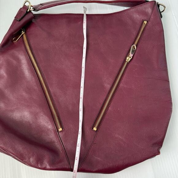 Rebecca Minkoff Moto leather hobo merlot colored - Picture 9 of 11
